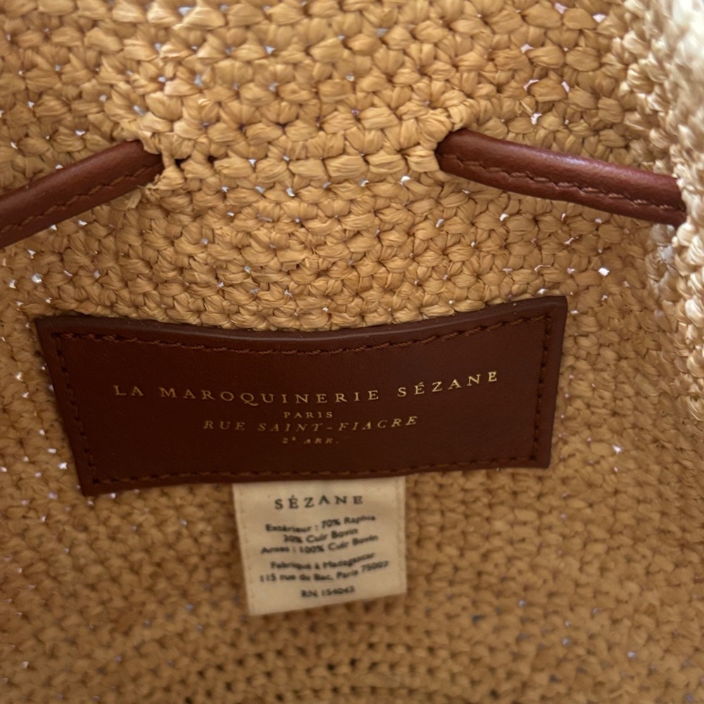 Sezane Tan and Brown Woven Bag - Picture 8 of 8
